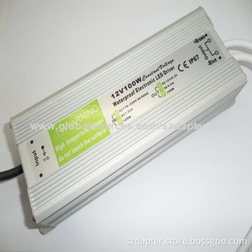 12/24V 120W Constant Voltage IP67 Waterproof LED Power Supply with CE/RoHS Marks
